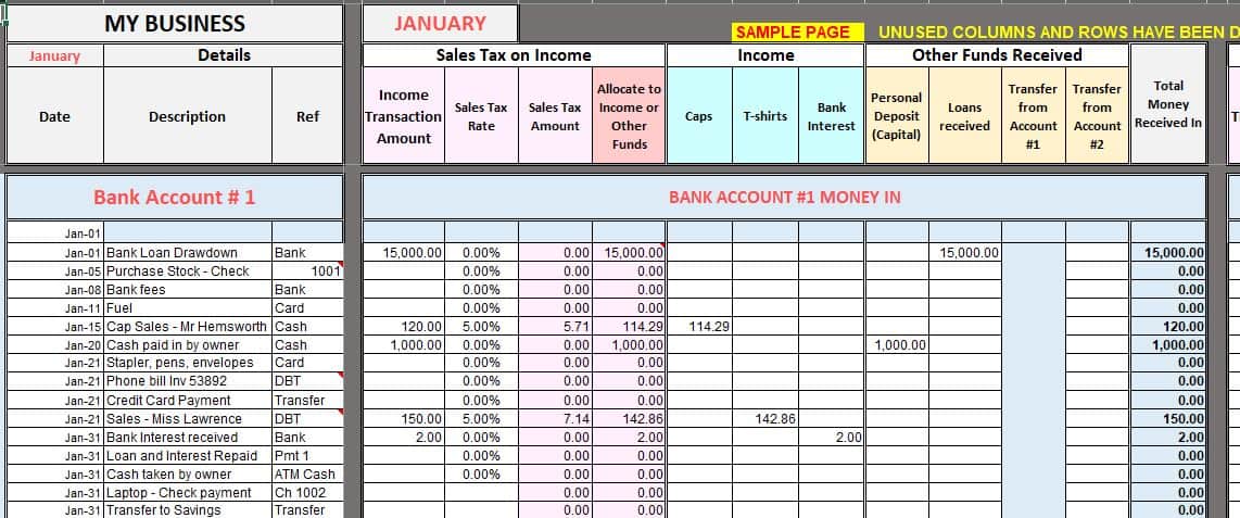 free-excel-bookkeeping-templates