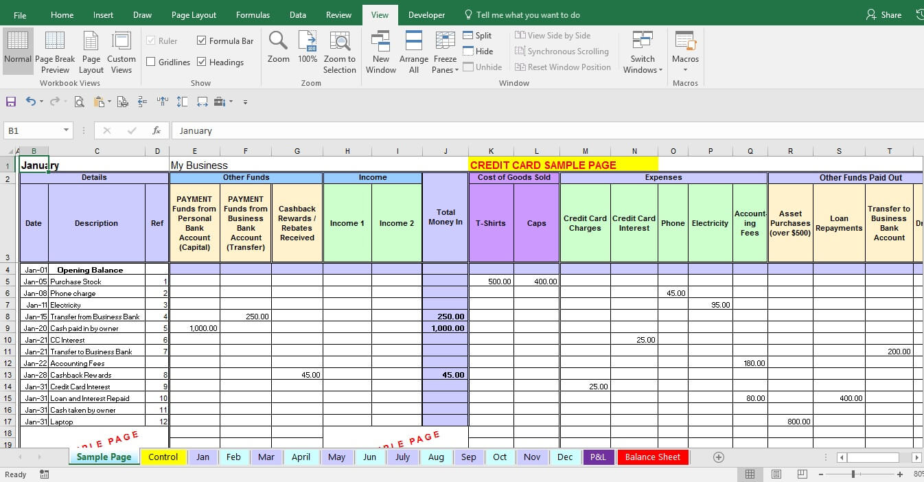 Expense Form Template